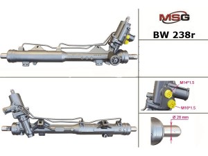 BW238R (ZF) Рульова рейка з ГУРBMW 1 E81-88 04-11 BMW 3 E90-93 05-12