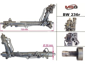 BW236R (ZF) Рульова рейка з ГУРBMW 5 F10-18 10-17 BMW 7 F01-F04 08-15