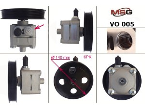 VO005 (MSG) Насос ГПКVolvo XC90 02-16 Volvo V70 00-07 Volvo S60 00-09