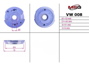 VW008UPLATE (MSG) Плита насоса верхняя ГУРVW LT28-55 96-06