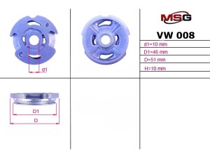 VW008LPLATE (MSG) Плита насоса нижняя ГУРVW LT28-55 96-06