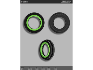 F-00911 (FN-MEX) Сальник 24,97/37,80/41,30*3,30/7,50 тип креслення 6V2