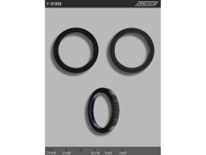 F-01008 (TOP GUN) Сальник 51,00/65,10*8,50/9,00 тип креслення 7V1PM