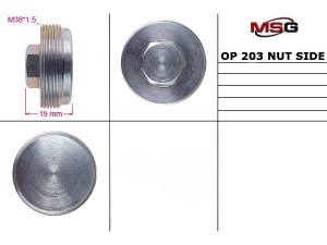 OP203NUTS (MSG) Гайка бокового поджима ГУРOpel Zafira B 05-12 Opel Astra H 04-14 Opel Astra G 98-05