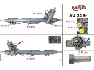 AU219R (ZF) Рулевая рейка с ГУРAudi A6 97-04