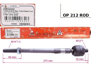 OP212ROD (ASMETAL) Тяга рулевая