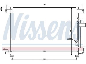 94641 (NISSENS) Радіатор кондиціонераChevrolet Aveo 06-16