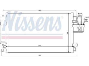 94801 (NISSENS) Радиатор кондиционераHyundai Tucson 04-09 Kia Sportage 04-10