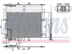 94614 (NISSENS) Радіатор кондиціонераMercedes-Benz E-Class W211 02-09 Mercedes-Benz CLS C219 03-10