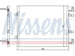 940147 (NISSENS) Радіатор кондиціонераRenault Trafic 00-14 Nissan Primastar 02-14 Opel Vivaro 01-14