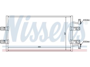 940119 (NISSENS) Радіатор кондиціонераRenault Trafic 00-14 Nissan Primastar 02-14 Opel Vivaro 01-14