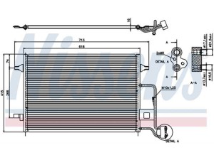 94592 (NISSENS) Радиатор кондиционераVW Passat B5 96-05 Skoda Superb 01-08
