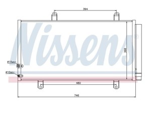 940194 (NISSENS) Радиатор кондиционераToyota Venza 08-15 Toyota Camry 06-11 Lexus ES 06-12