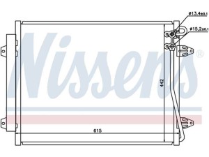 94832 (NISSENS) Радиатор кондиционераVW Passat CC 08-13 VW Passat B6 05-10 VW Passat B7 10-15