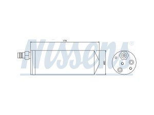 95363 (NISSENS) Осушувач кондиціонераRenault Sandero 07-13 Nissan Interstar 01-10 Opel Movano A 98-10