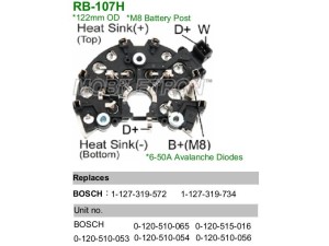 RB-107H (MOBILETRON) Діодний міст генератора