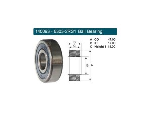 140093 (HC-Cargo) Подшипник генератораAudi Q7 05-15 Skoda Octavia A5 04-13 Renault Trafic 00-14