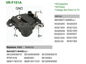 VR-F151A (MOBILETRON) Реле регулятор генератора