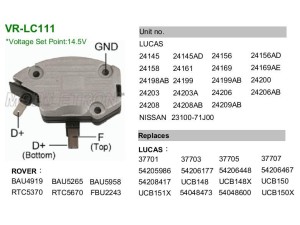 VR-LC111 (MOBILETRON) Реле регулятор генератораFord Escort 86-90 Ford Escort 80-86 Land Rover Defender 90-06