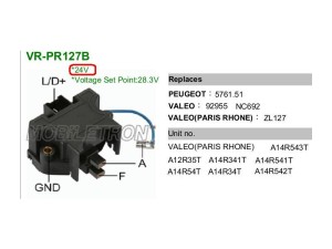 VR-PR127B (MOBILETRON) Реле регулятор генератора