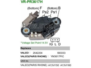 VR-PR3617H (MOBILETRON) Реле регулятор генератора