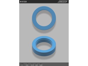 M-01324 (EMMETEC) Кольцо тефлоновое ГУР O9,5x13,1 S3 тип 2