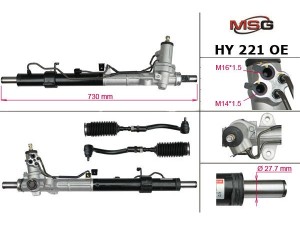 HY221OEM (MANDO) Рулевая рейка с ГУРHyundai Sonata NF 04-09