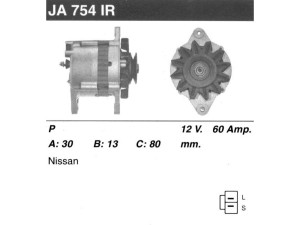 JA754IR (MSG Rebuilding) ГенераторVW Passat B3-B4 88-96