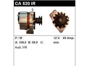 CA520IR (MSG Rebuilding) ГенераторVW Golf II 83-92 VW Passat B2 81-88 Audi 80 78-86