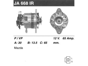 JA668IR (MSG Rebuilding) ГенераторMazda 323 89-94