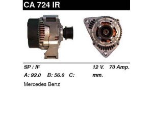 CA724IR (MSG Rebuilding) ГенераторMercedes-Benz C-Class W202 93-00 Mercedes-Benz 190 (W201) 82-93 Mercedes-Benz CLK W208 97-02