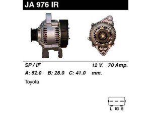 JA976IR (MSG Rebuilding) ГенераторToyota Corolla 95-02 Toyota Corolla 91-97