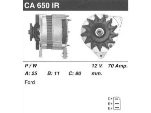 CA650IR (MSG Rebuilding) ГенераторFord Transit 86-00 Ford Escort 86-90 Ford Escort 80-86