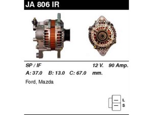 JA806IR (MSG Rebuilding) ГенераторMazda 626 92-97