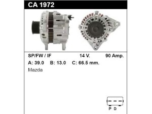 CA1972IR (MSG Rebuilding) ГенераторMazda 5 05-10 Mazda 6 02-07 Mazda 3 03-09