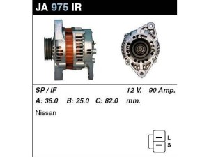 JA975IR (MSG Rebuilding) ГенераторNissan 200SX 93-99