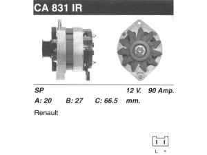 CA831IR (MSG Rebuilding) ГенераторRenault 19 88-00