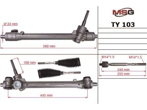 TY103 (MSG) Рульова рейка без ГПК
