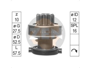 ZN1629 (ZEN) Бендикс стартера