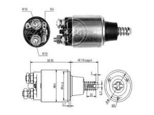 ZM648 (ZM) Втягувальне реле стартераVolvo V40 96-04 Volvo S40 95-04