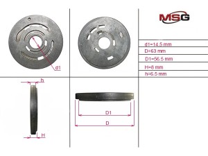 VW025LPLATE (MSG) Плита насоса нижня ГПКVW Transporter T5 03-15 Audi A4 07-15 Ford Transit 06-14