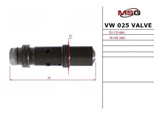 VW025VALVE (MSG) Клапан насоса ГУРVW Amarok 10-22 VW Transporter T5 03-15 Subaru Forester 02-08