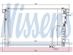 940035 (NISSENS) Радіатор кондиціонераMercedes-Benz E-Class W212 09-16 Mercedes-Benz E-Class W207 09-16 Mercedes-Benz C-Class W204 07-14