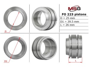 FO223PISTON (MSG) Поршень штока рулевой рейки 25,00/39,50/26,00Ford Focus III 11-18 Ford C-MAX 02-10 Ford Focus II 04-11