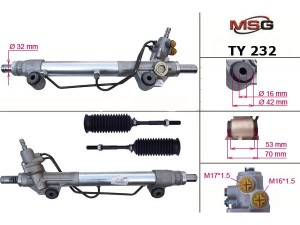 TY232 (MSG) Рулевая рейка с ГУРToyota FJ Cruiser 06-16 Toyota 4Runner 09- Toyota Land Cruiser Prado 150 09-