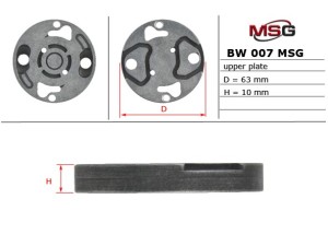 BW007UPLATE (MSG) Плита насоса верхня ГПКBMW X5 E53 00-07 BMW 5 E39 97-04