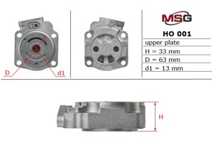 HO001UPLATE (MSG) Плита насоса верхняя ГУРHonda CR-V 07-12 Honda CR-V 01-07 Honda Accord CL/CM 03-08