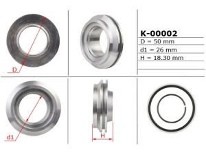 K-00002 (EMMETEC) Поршень штока рульової рейки 26,00/50,00/18,30Mercedes-Benz Vito W639 03-10