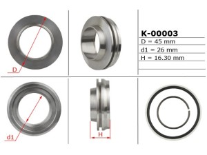 K-00003 (EMMETEC) Поршень штока рулевой рейки 26,00/45,00/16,30Mercedes-Benz CLK W209 02-10 Mercedes-Benz E-Class W211 02-09 Mercedes-Benz C-Class W203 00-07