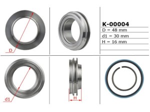 K-00004 (EMMETEC) Поршень штока рульової рейки 30,00/48,00/16,00Mercedes-Benz GL X164 06-12 Mercedes-Benz S-Class W221 05-13 Mercedes-Benz ML W164 05-11